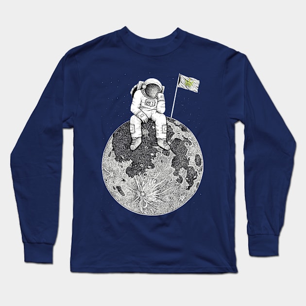 BORED ASTRONAUT Long Sleeve T-Shirt by zackdesigns
